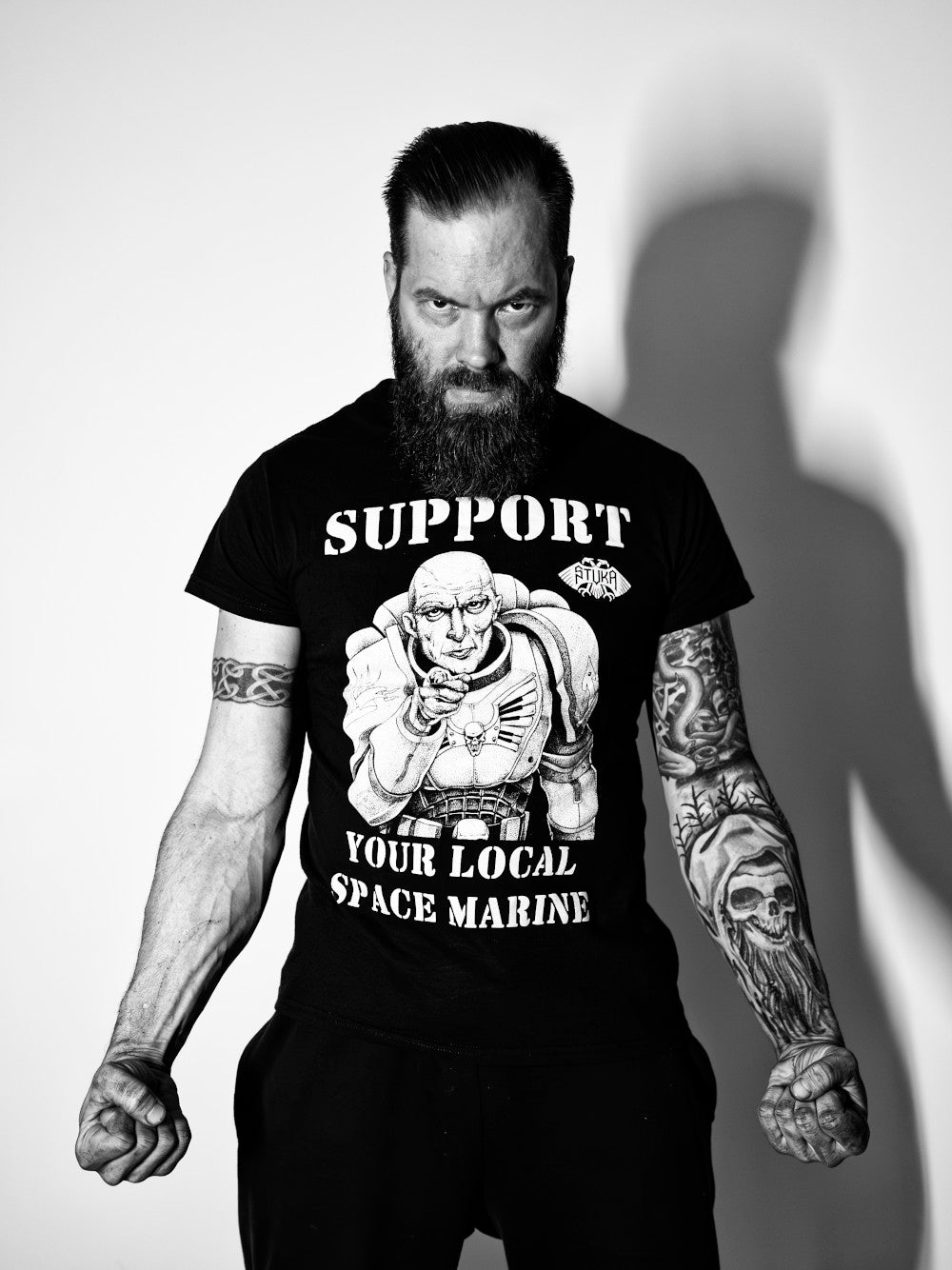 STUKA - Support Your Local Space Marine T-SHIRT (PRE-ORDER)